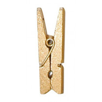 Mini pince en bois métalisée