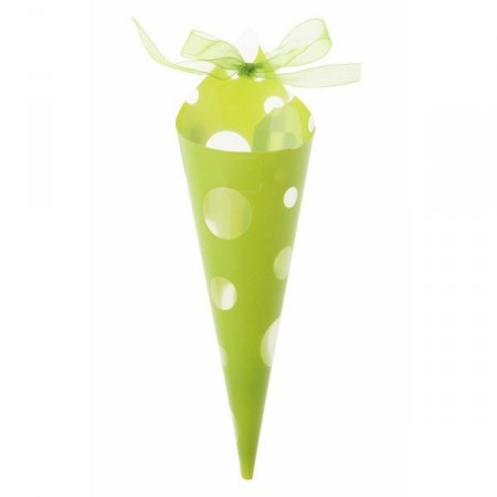 Cornets dragées pois transparents vert