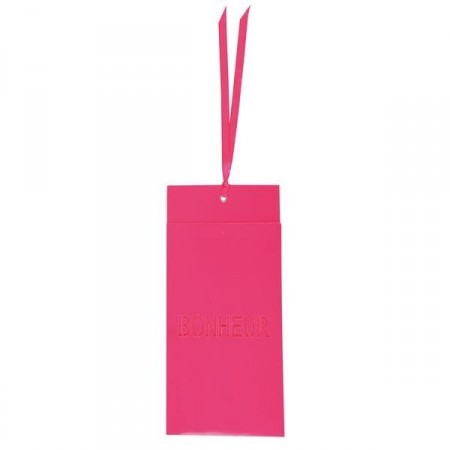Carte bonheur avec ruban en satin x 6