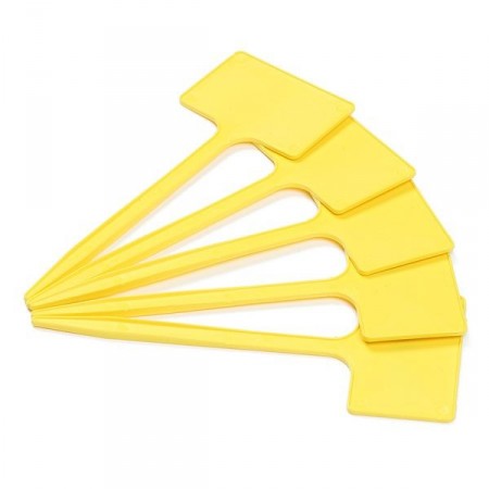 5 Etiquettes polypropylène jaune - 20 / 5x8cm