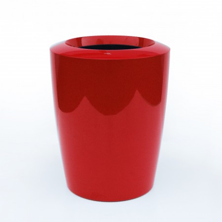 pot de jardin haut de gamme rouge, grand pot deco Anakena hauteur 120cm