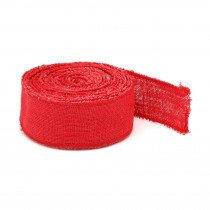 Bande de jute rouge 10mx6cm