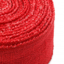 Bande de jute rouge 10mx6cm 2