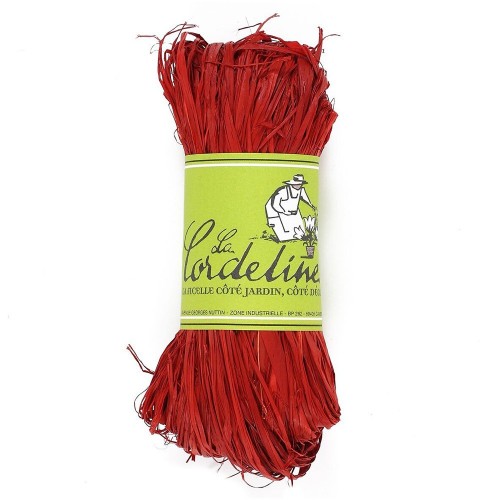 Raphia rouge cerise 50 g