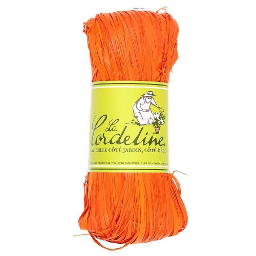 Raphia Orange - Raphia Naturel