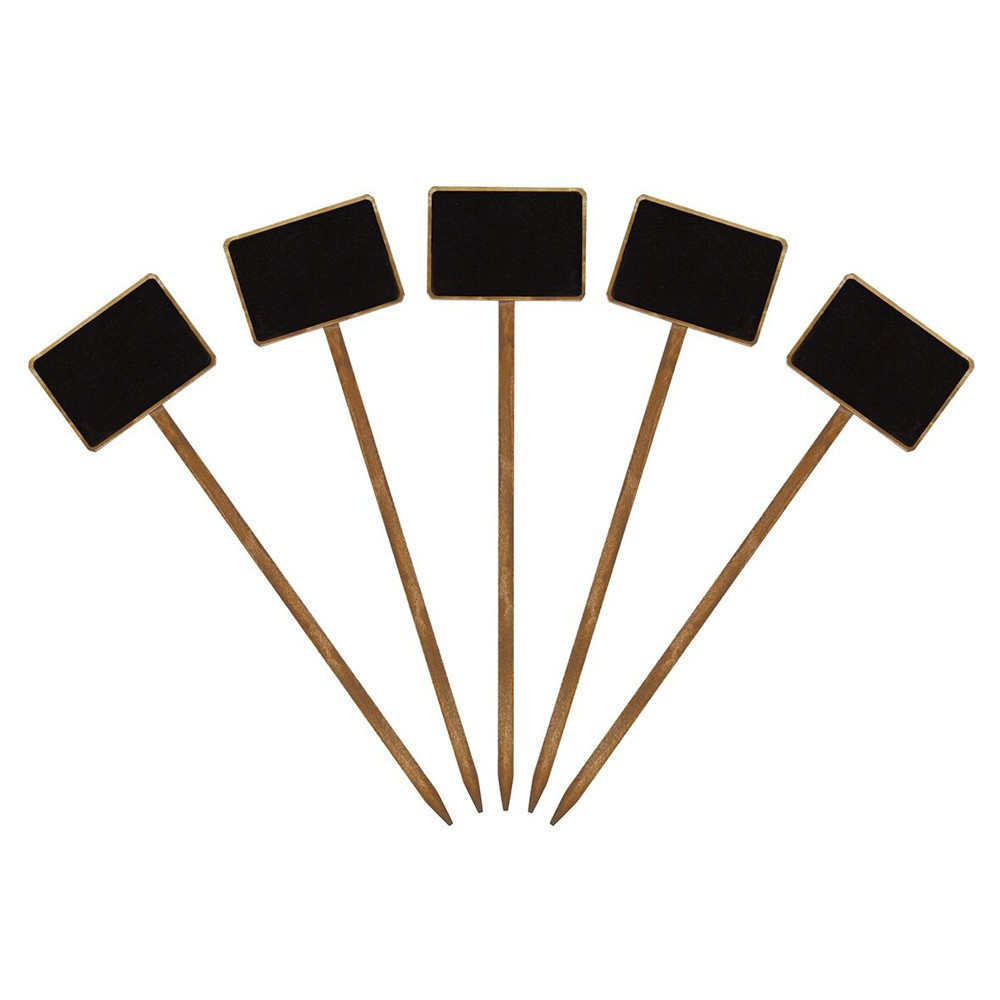 Etiquette ardoise adhésive velcro - 9,5x6,5 cm Noire