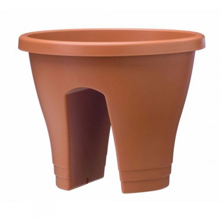 Pot de Balcon 2 faces couleur terre