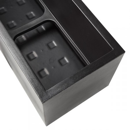 Jardinière design plastique Noir detail intérieur