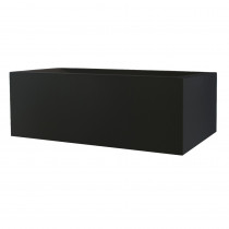 Jardinière Kube h:41cm Noir sur Roulettes