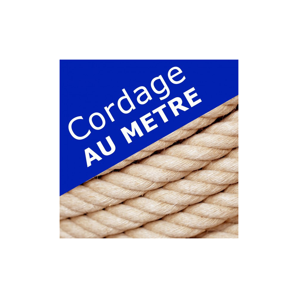 Corde tressée - Beige naturel - 10 mm - Au mètre (sur mesure