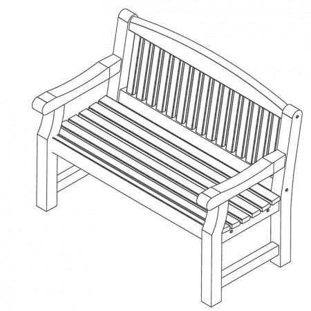 Banc de jardin en bois - meuble jardin - plan