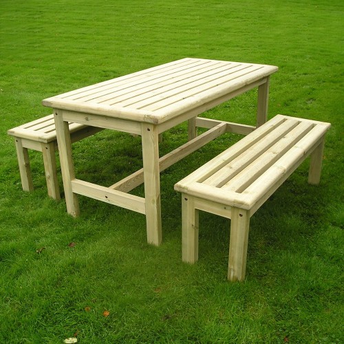 Table avec bancs 150cm