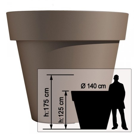 Pot de Fleur Geant 140cm Ikon - Dimensions