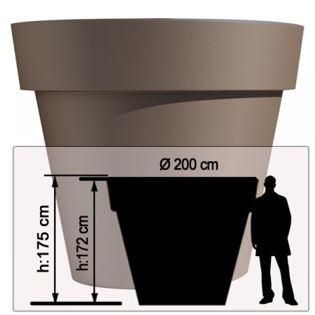 Pot de Fleur Geant 200cm Ikon - echelle