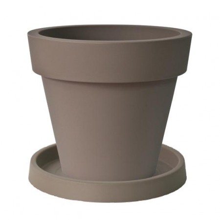Pot de Fleur Geant 200cm Ikon - Pot avec Soucoupe tourterelle