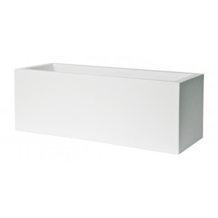 jardiniere blanche d'exterieur en plastique 80 cm