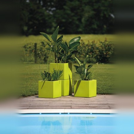 Jardiniere Bac a Fleur exterieur Cube 40cm