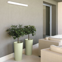 pot haut pour déco d'extérieur et jardin, en plastique couleur pastel jade 2