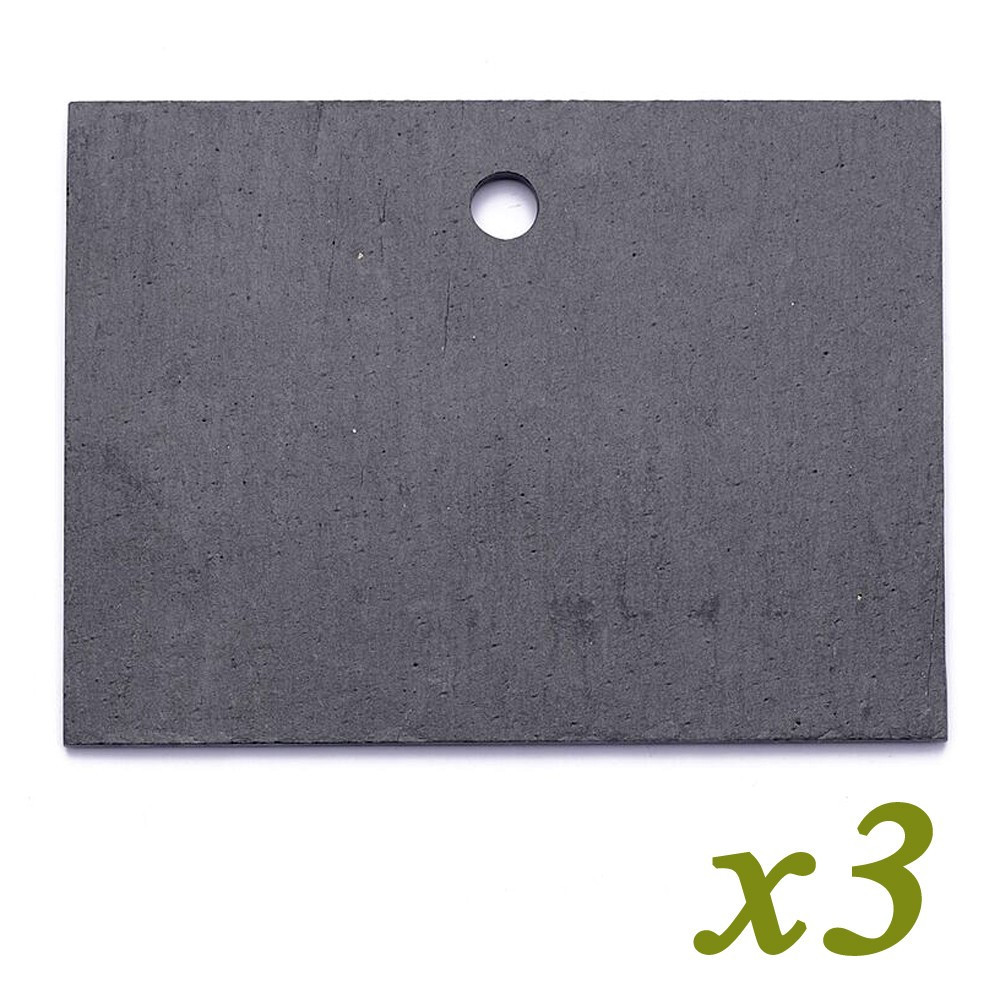 Etiquette ardoise adhésive velcro - 9,5x6,5 cm Noire