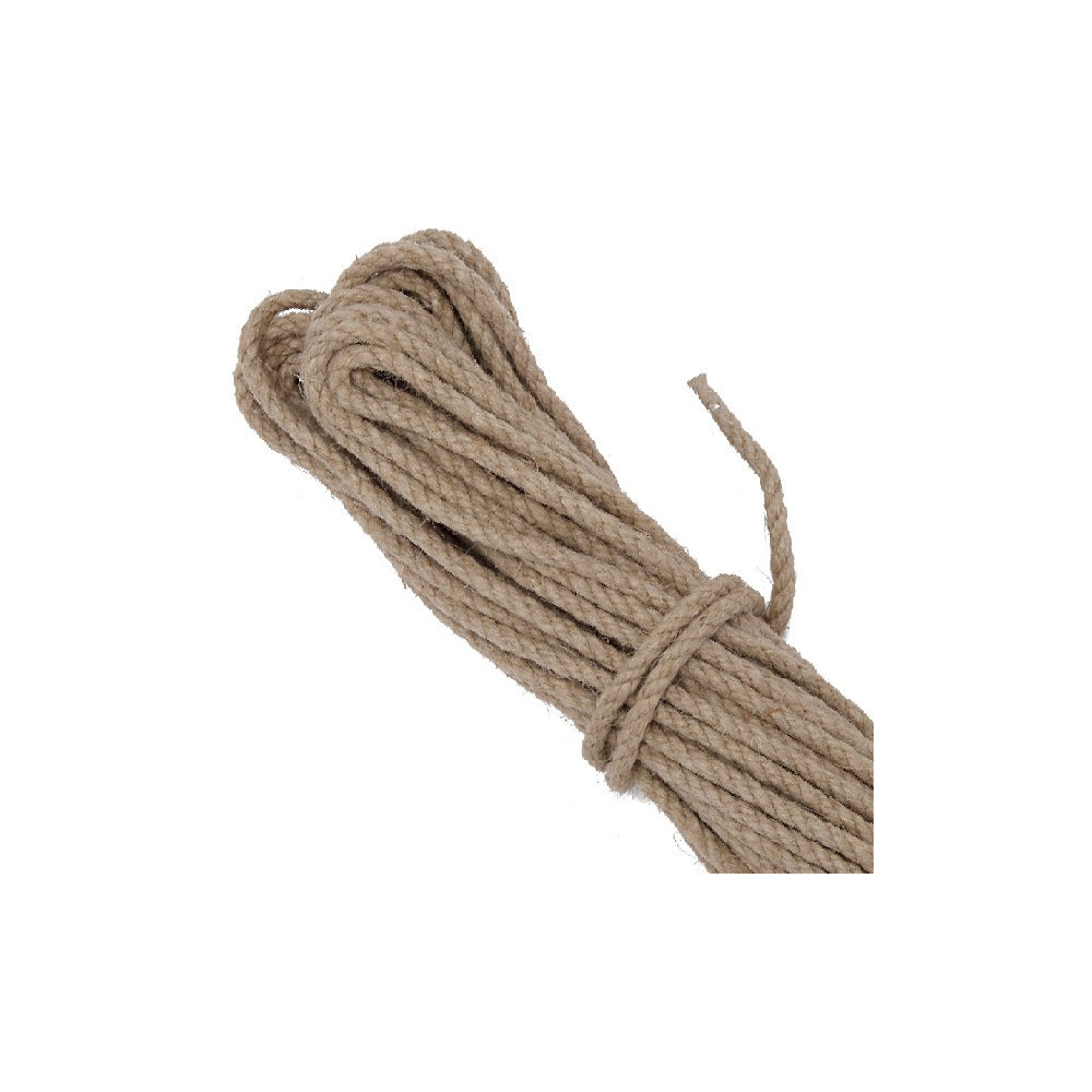 Vintage Corde de Jute - Corde de chanvre - Naturel - 20 M - 6mm à