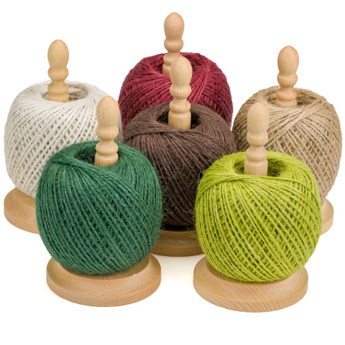 Ficelle jute, pelote jute 200 g + dévidoir bois - Filoche et Ficelle