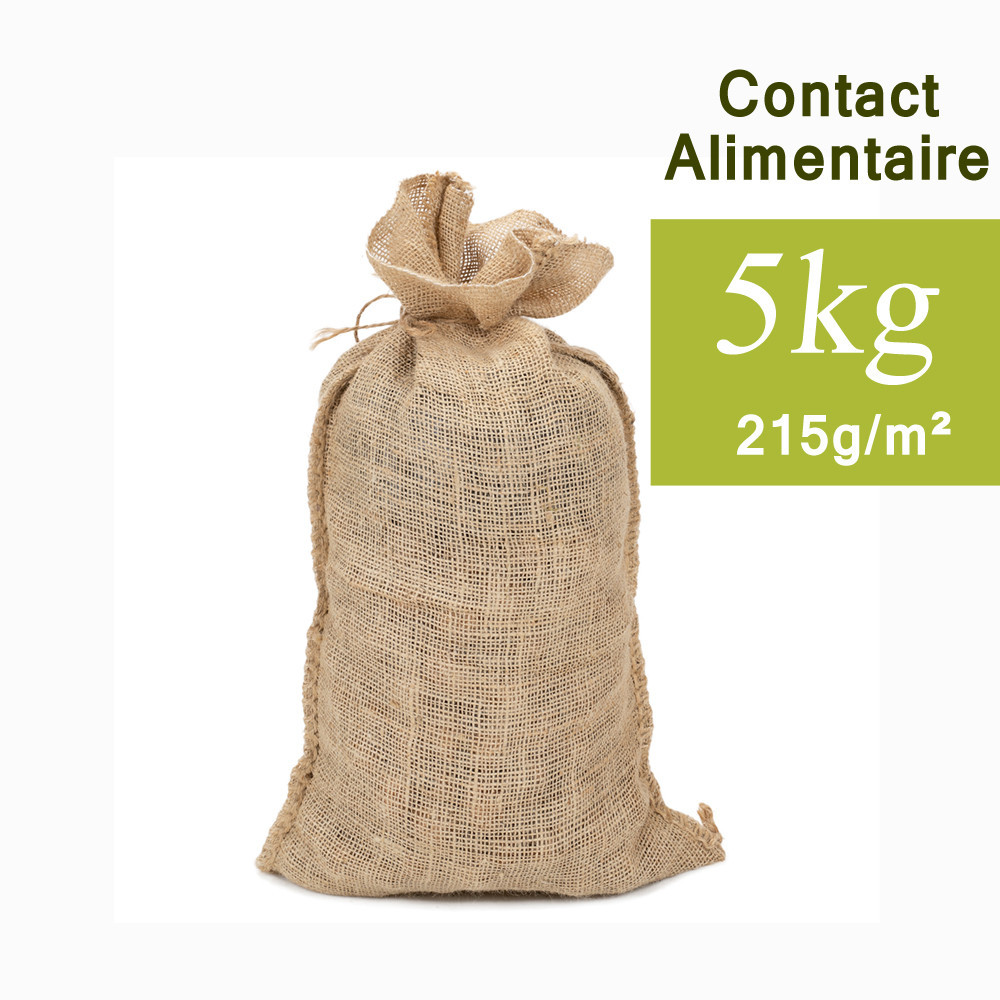 Lot 5 Sacs Toile de jute 40x70cm Sable