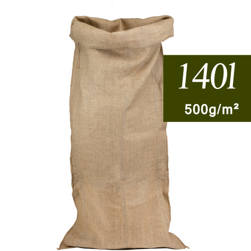 Sac en jute haut, 75x165cm 500g/m² plus de 100 litres