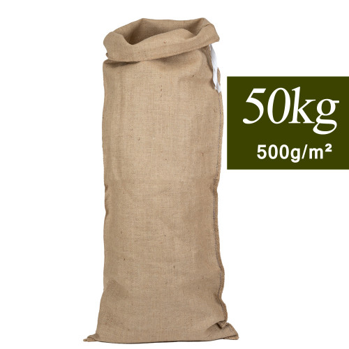 Sac en jute solide 50kg 55x145cm 500g/m²