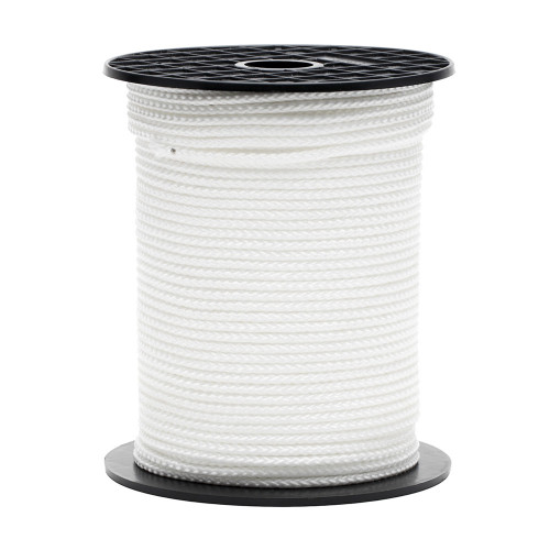 Tresse 2mm, corde ronde 200m blanc