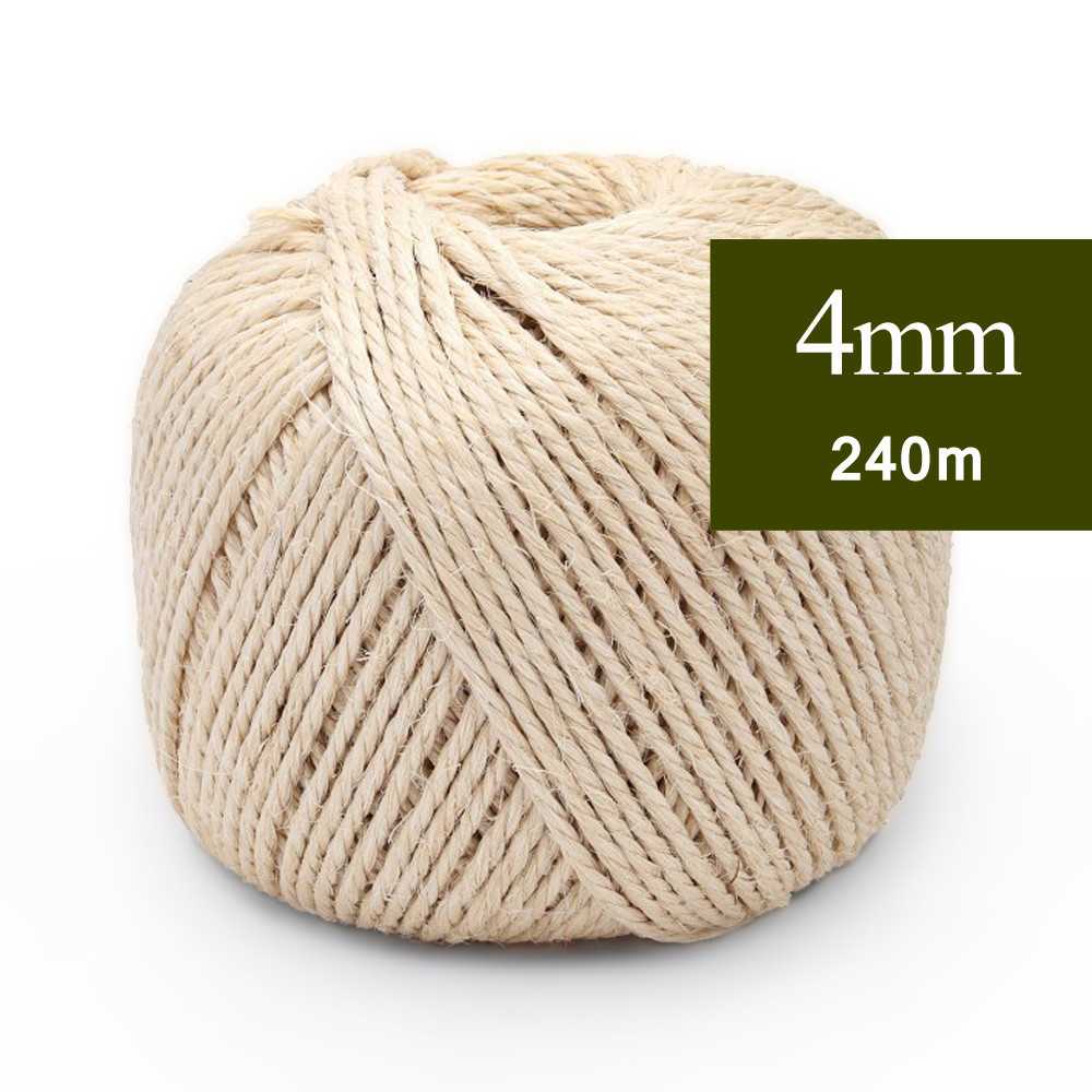 Rouleau de corde en sisal naturel 6mm 4 bouts