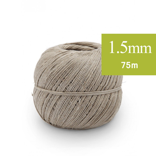 Ficelle Lin Ecrue et fil de fer 1.5 mm 75m