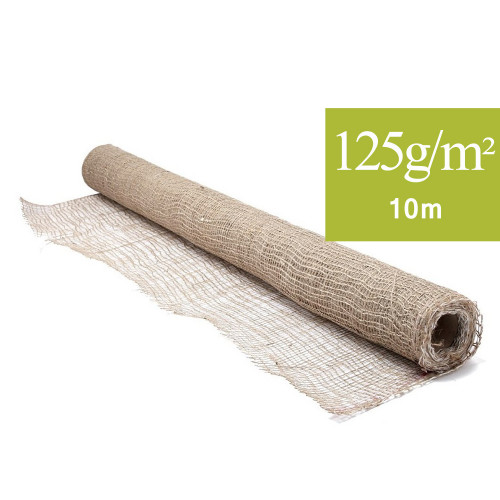 Toile de jute maille large pour tontine arbre en rouleau de 10m, largeur 1m