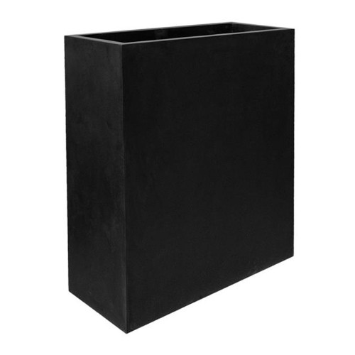 Jardiniere Haute 1m en fiberstone Noir