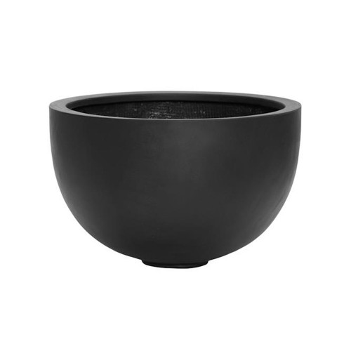 pot design bol rond fiberstone noir 45 cm