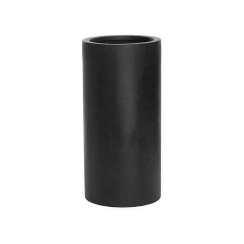 Pot fut haut (cylindre), en fiberstone noir hauteur 60 cm