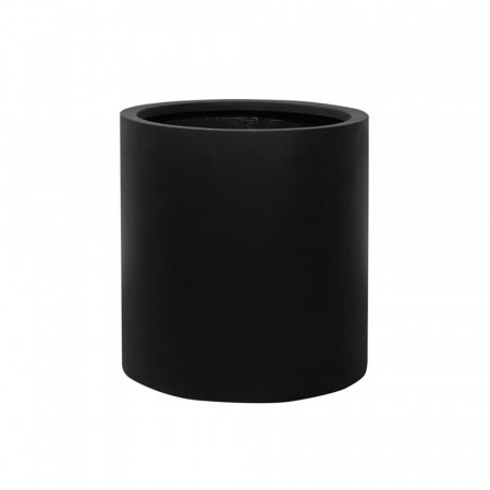 pot droit et large d'exterieur, fut noir fiberstone 43cm