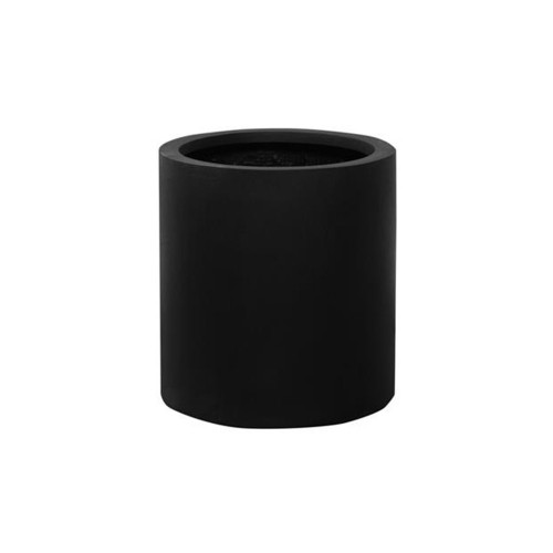 pot fut, cylindre large en fiberstone noir de 30-cm