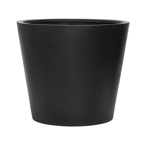 Pot vase fiberstone noir pour exterieur hauteur 60 cm