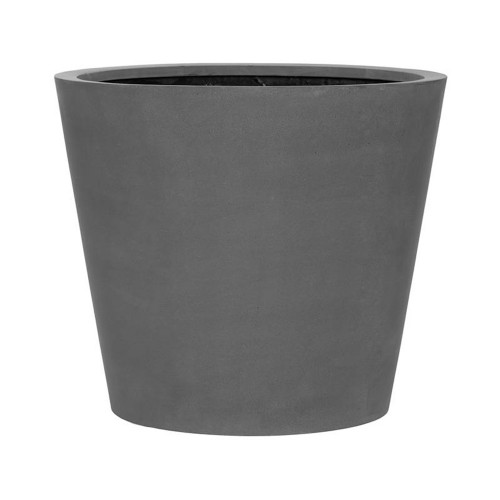 pot vase en fiberstone gris, 60cm design d'exterieur