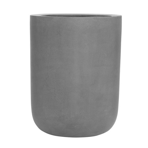 pot droit, forme ronde en fiberstone gris 60cm