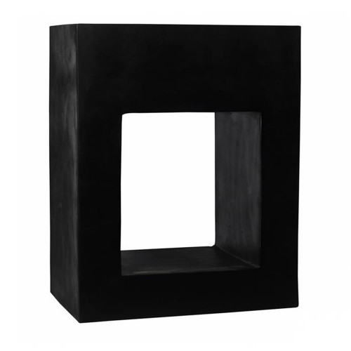 Jardiniere surélevée, deco exterieur en fiberstone (pierre) couleur noire, hauteur 1m