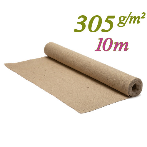 Toile de jute deco en rouleau 10m épaisse 305g/m², decoration d'intérieur