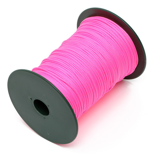 Ficelle 1.5mm rose fluorescent en polypropylène, tresse ronde en 6 brins