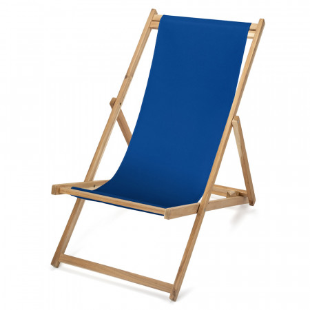 Toile pour transat standard bleue sur chassis