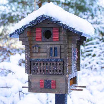 maison pour vos oiseaux, nichoir décor chalet suisse 2