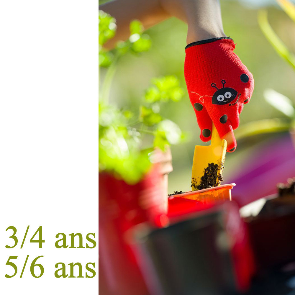 Cresbel 6 paires de gants de jardinage enfant : gants de travail enfant,  gants de protection en latex, Gants enfants gants de jardin pour les 5-7  ans, gants de travail gants pour