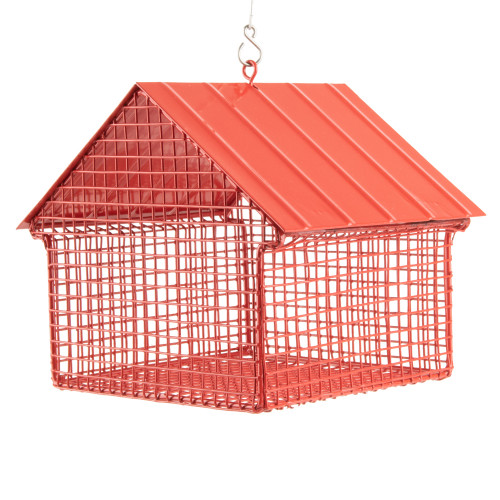 Mangeoire oiseaux, maison couleur rouge, 1.2 litre