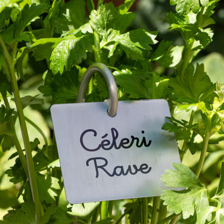 Etiquette de jardin en métal, à suspendre ou sur piquet