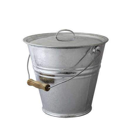 Seau métal a compost en avec couvercle 10 litres