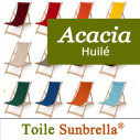 Chilienne Acacia huilé et Toile Sunbrella